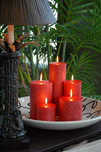 Root Candles Timberline Beeswax Blend Premium Handcrafted Unscented Pillar Candle, 3 x 3-Inch, Dusty Rose, 1 Count (Pack of 1)
