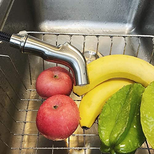 Kitchen Sink Sprayer Replacement,Side Sprayer for Kitchen Sink,Kitchen Sink Faucet Sprayer with Hose and Holder,Kitchen Sprayer Head Replacement, Brushed Nickel