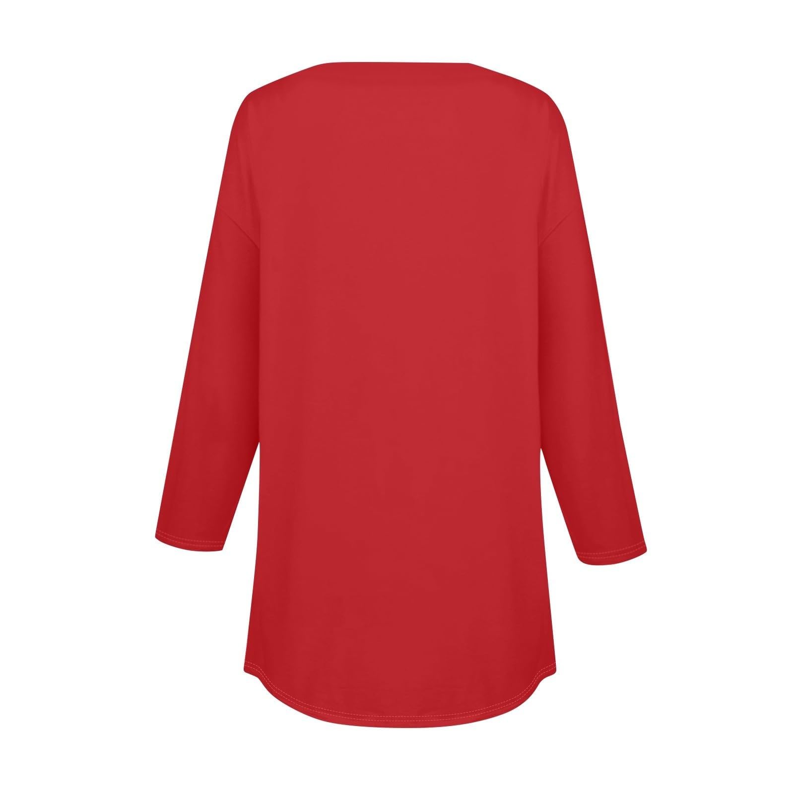 Women 3/4 Sleeve Tops,Amazon Haul Sale Clearance Boxes with Clearance Items,Women Shirts Dressy Casual,ofertas De Prime Amazon para Hoy,Prime Amazon Membership,amàzon Orders B-red