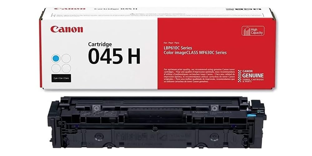 Canon 045H Toner Cartridge High Yield Kit B for MF630 Series & LBP612Cdw Printers, Yields 2200 Sheets - Includes Yellow/Magenta/Cyan/Black