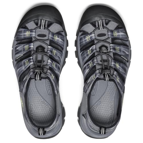 KEEN Men's Newport H2 Closed Toe Water Sandals, India Ink/Rust, 17