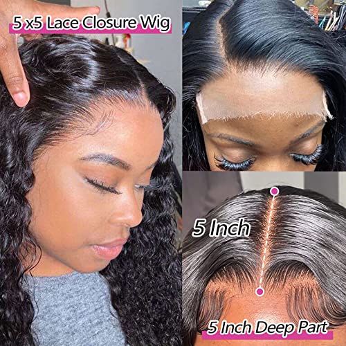 htsly Highlight Ombre Lace Front Wig Human Hair Pre Plucked 13x6 HD Honey Blonde Water Wave Lace Front Wigs for Black Women 4/27 Colored Wet Wavy Deep Curly Glueless Frontal Wigs Human Hair 32inch