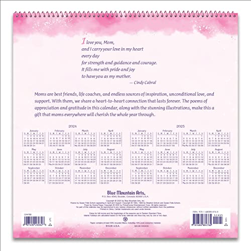 Blue Mountain Arts Mom, You Mean the World to Me-2024 Wall Calendar