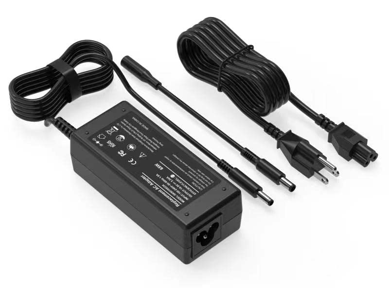 65W 45W 2 Tips Charger for Dell Laptop Charger,Replacement for All 65W 45W Dell inspiron 13 14 15 17 3000 5000 7000 Series laptops Round Connects Chargers(7.4mm and 4.5mm)