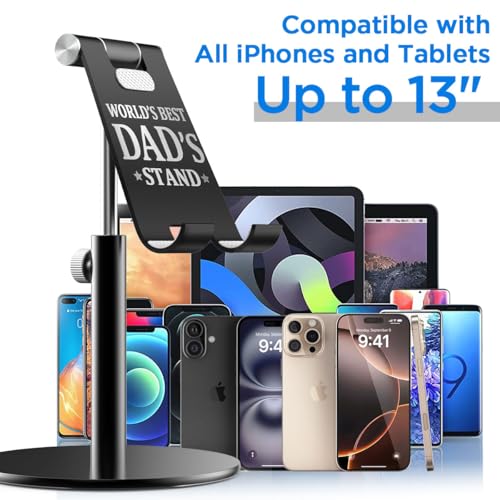 AICase Gifts for Dad, Birthday Christmas Fathers Day Presents for Dad from Daughter and Son, Cool Worlds Best Dads Ideas Stand for iPad/iPhone/Phone