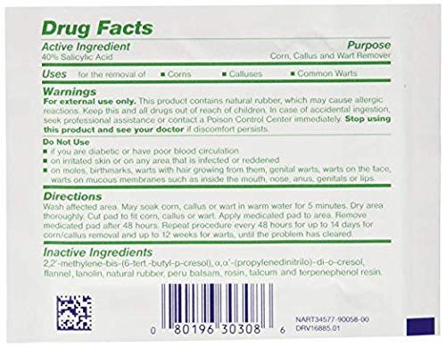 Curad Mediplast Corn, Callus & Wart Remover, 2 Pads