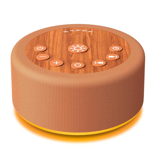Sleep Sound Machine White Noise Machine with 30 Non Looping Sounds 12 Night light Colors with 5 Timers 36 Adjustable Volume Memory Function Brown Noise Machine for Baby kid Adult & Home Nursery Travel