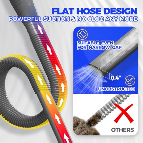 Holikme Dryer Vent Cleaner Kit Vacuum Hose Attachment Brush, Lint Remover, Dryer Vent Vacuum Hose, Black