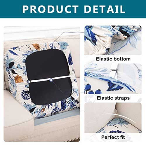 hyha Printing Sofa Couch Cushion Covers, Replacement Individual Seat Cushion Covers, Magic Sofa Covers Washable for Sectional Pets, Pattern Sofa Slipcovers (1 Cushion Loveseat, Sand Wavy)