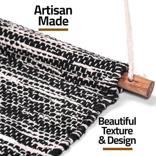 Decorful Handcrafted Macrame Wall Hanging 18" x 40" - Large Boho Wall Art Tapestry - Woven Wall Decor for Living Room, Bedroom - Bohemian Home Decoration with Natural Cotton Fiber