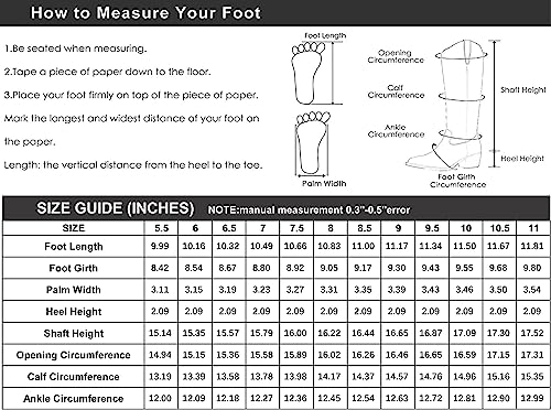 GLOBALWIN Women's White Lass Knee High Long Pointed Toe Boots Western Cowboy Cowgirl Boots Size 11M