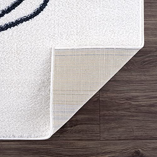 Abani Rugs Deco DEC130A Cream Minimalist Geometric Area Rug (Cream, 2' x 3')