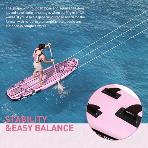 UPWELL Inflatable Stand Up Paddle Board, Premium SUP Paddle Boards for Adults, 10’8” Blow up Paddle Boards 6” Thick, Galaxy