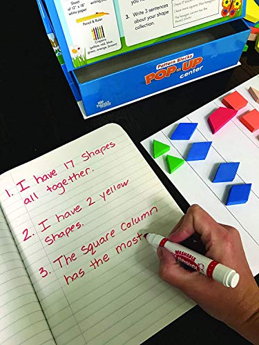 hand2mind Foam Pattern Blocks, Foam Shapes, Geometric Shapes for Kids, Pattern Play, Toddler Pattern Blocks, Shapes for Kindergarten, 3D Shapes Manipulatives, Sorting Math (Set of 100)