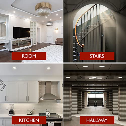 Lunabode LED 4 Inch Recessed Light Ultra- 1 Pack Thin Dimmable Ceiling Light Fixtures | 5cct LED Can Lights 2700K/3000K/3500K/4000K/5000K | Damp Rated, Retrofit Installation, ETL & UL Certified