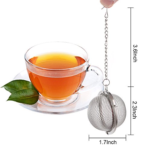 Siasky 2PCS Stainless Steel Mesh Tea Infuser, 2.1 Inch Tea Ball, Strainer Tea Diffuser, Steeper for Filtering Tea