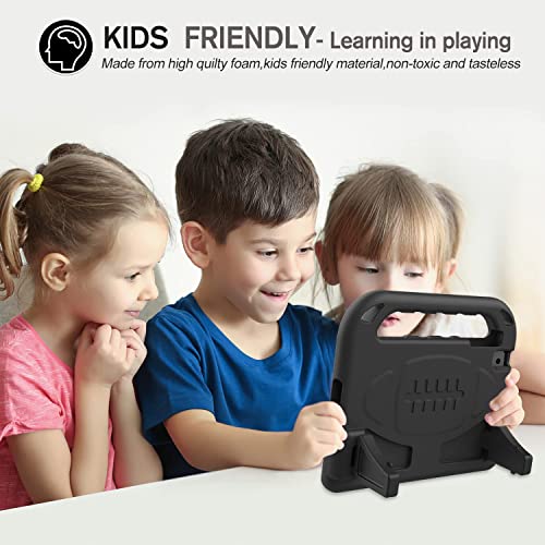 LEDNICEKER Kids Case for iPad Mini 1/2/3/4/5 7.9-inch, Light Weight Shockproof Handle Kickstand Cover for iPad Mini 5th/4th/3rd/2nd/1st Generation, Black