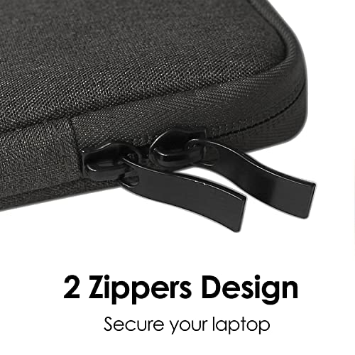 ProElife 13-Inch Laptop Sleeve Case for 2025-2022 MacBook Air 13.6 inch with M4 M3 M2 Chip and MacBook Pro 13'' M2 Chip Accessory Traveling Carrying Bag Water-Resistant Cover Simple Case (Black)