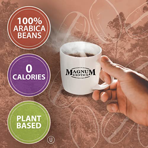 Magnum Exotics, Blue Mountain Coffee Blend - Medium-Light Roast Ground Coffee, Made from 100% Arabica Beans, Rich & Smooth Flavor, Fresh Roast - Blue Mountain Blend, 1 Lb (Pack of 1)