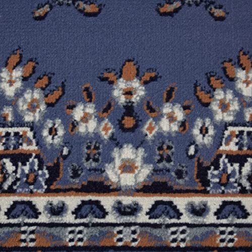 Home Dynamix Ariana Ksara Area Rug 3 Piece Set (4'11" x6'11,1'8" x4'11,1'8" x2'8), Border Country Blue