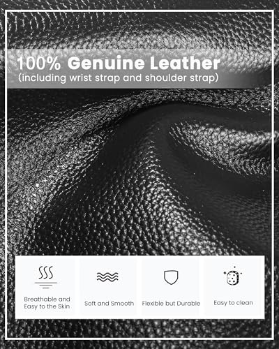 befen Leather Wristlet Clutch Wallet Purses Small Crossbody Bags for Women with RFID Card Slots (Light Teal)