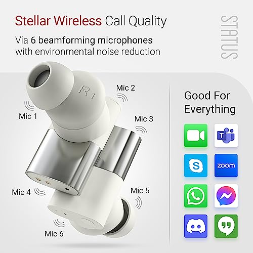 Status Audio Between 3ANC Bone Wireless Earbuds - Triple Driver - Active Noise Cancelling - 6X Microphones - Transparency Mode - 8H Playtime - Bluetooth 5.2. - IPX5 Waterproof