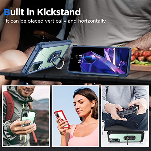 ANTSHARE for Samsung Galaxy S20 FE Case,S20 Fe Case with 2 Pack Screen Protector + 1 Pack Camera Protector,Slim Protective Case with Kickstand Clear Hard Back Soft Bumper for Galaxy S20 FE 5G (Green)