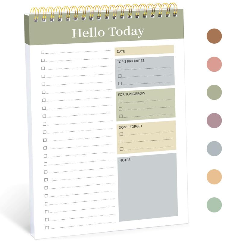 ZOTIA To Do List Notepad - To Do List Notebook with 52 Undated Sheets(6.5"×9.8"), Daily To Do List Planner Perfect for Office, Home and School, Helps to Keep Track of Tasks - Green