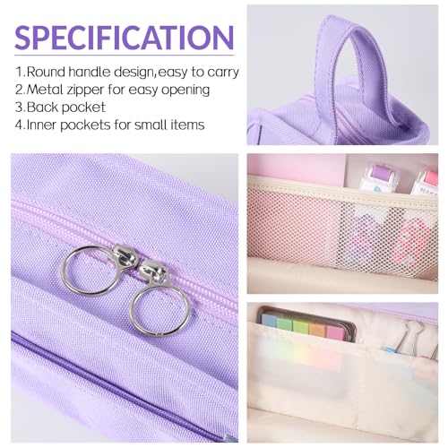 Sooez Wide Opening Pencil Case, Large Capacity Pencil Pouch Organizer Aesthetic Pencil Bag for School Supplies Stationery, Marker Pouch Makeup Bag Organizer
