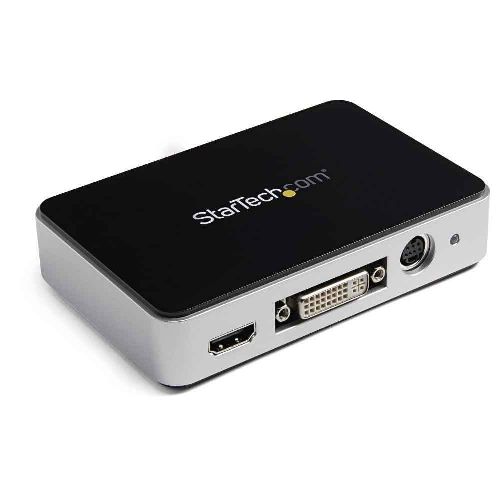 StarTech.com HDMI Video Capture Device - 1080p - 60fps Capture Card - USB Video Recorder - with HDMI DVI VGA, TAA (USB3HDCAP)