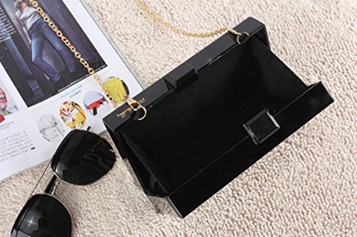 Shiratori Women Evening Clutch Bag, Acrylic Square Box Shoulder HandBags For Wedding Party Tote Purse (Green)