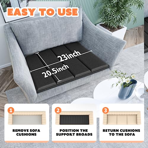 TigeJoy Heavy Duty Sofa Cushion Support Board for Sagging Couches, Thick Solid Wood Boards Add Strong Seat Supports, 20.5''Wx 23" L for Armchair, Replacement Stuffing Under Couches Sofa Saver
