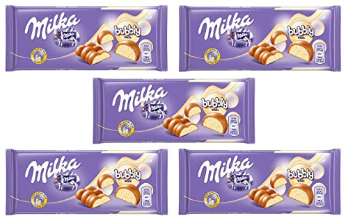 Milka Bubbly White Chocolate, 95g/3.35oz (PACK OF 5)