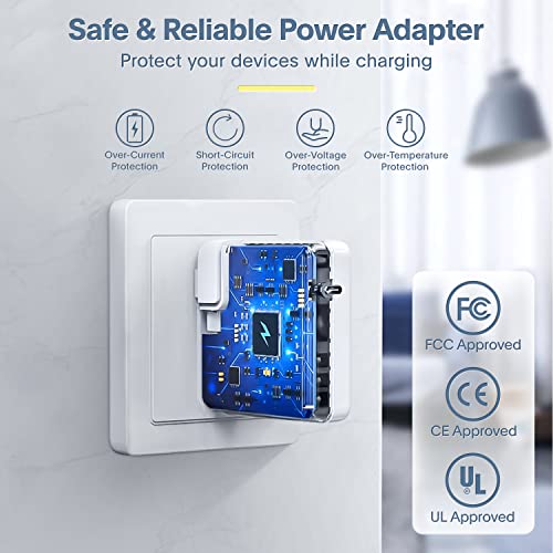 Mac Book Pro Charger - 118W Power Adapter Compatible with USB C Port MacBook Pro & MacBook Air 13, 14, 15, 16 inch, New ipad Pro and All USB C Device, 6.6ft USB-C to C Charge Cable