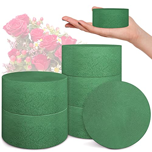 6 Packs Round Floral Foam Blocks,3'' Large Dry Floral Foam for Artificial Flowers,Flower Foam Blocks for Wedding Aisle Flowers Party Decoration