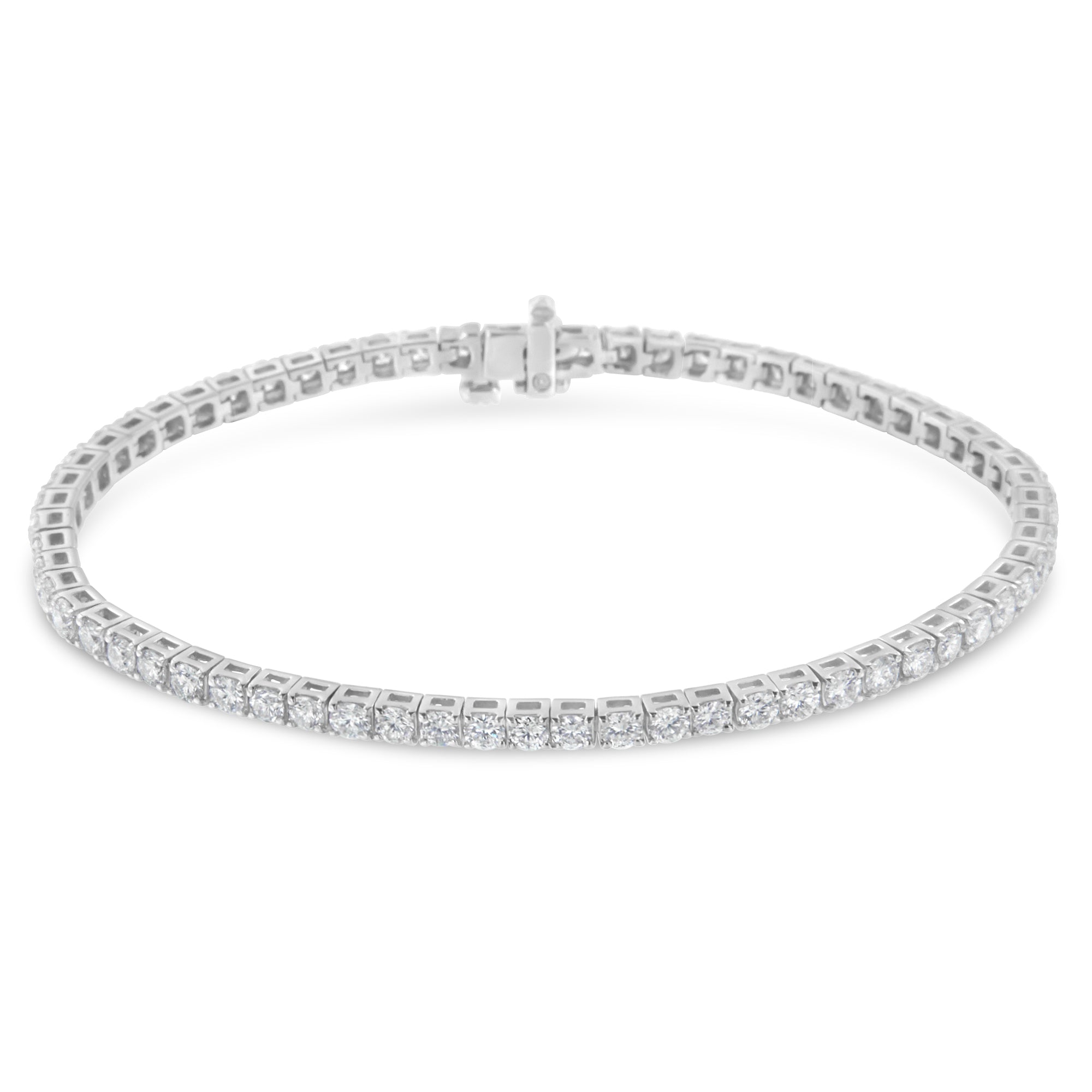 IGI Certified 4.0 Cttw Diamond 14K White Gold Classic 7†Tennis Bracelet (H-I Color, I1-I2 Clarity)