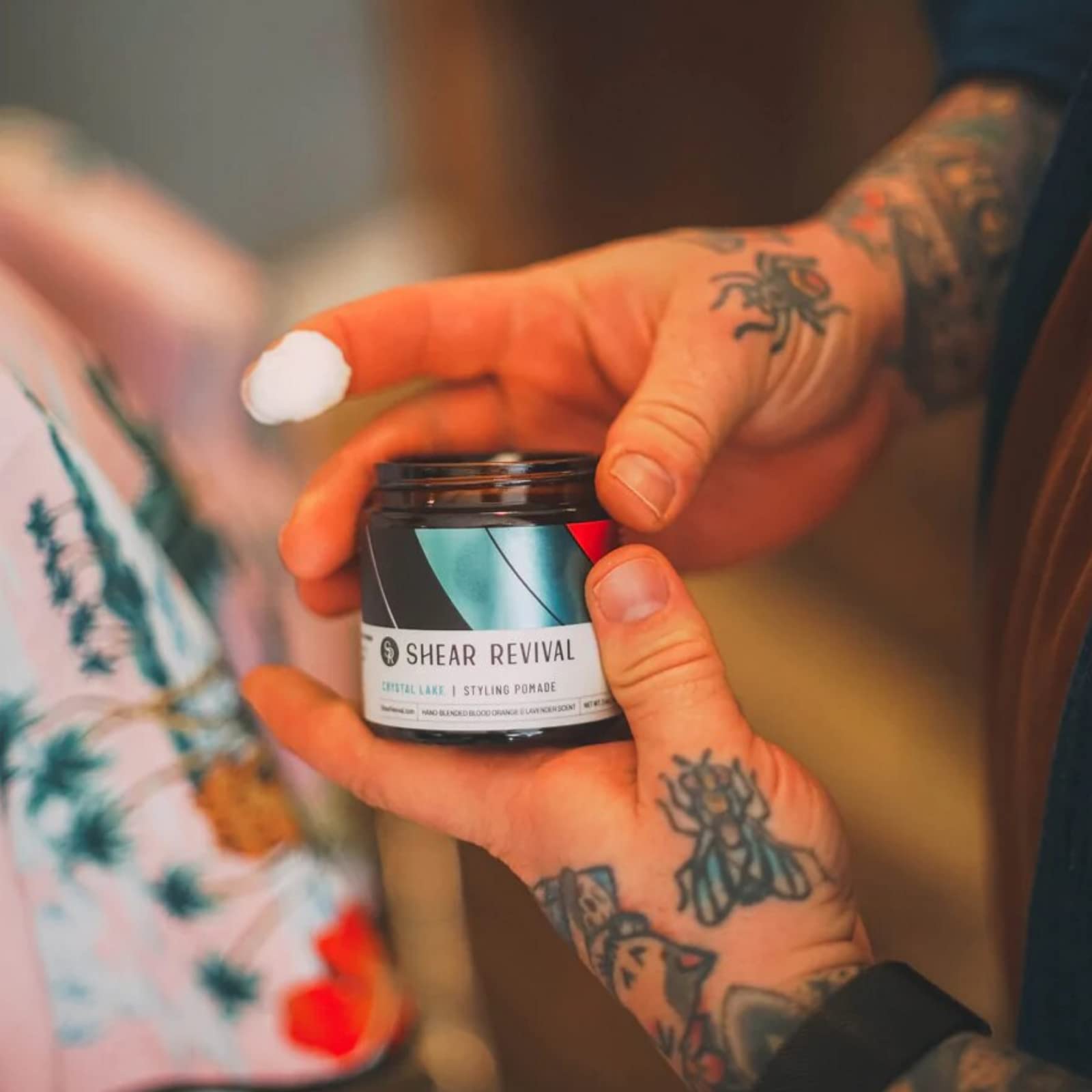 Shear Revival Crystal Lake Cream Pomade | Men's Hair Styling Medium Hold | Natural Finish Infused with Aloe Leaf Juice, Carnauba Wax, Mango Butter, Deeply Conditions Hair & Scalp & Hydrates 3.4oz
