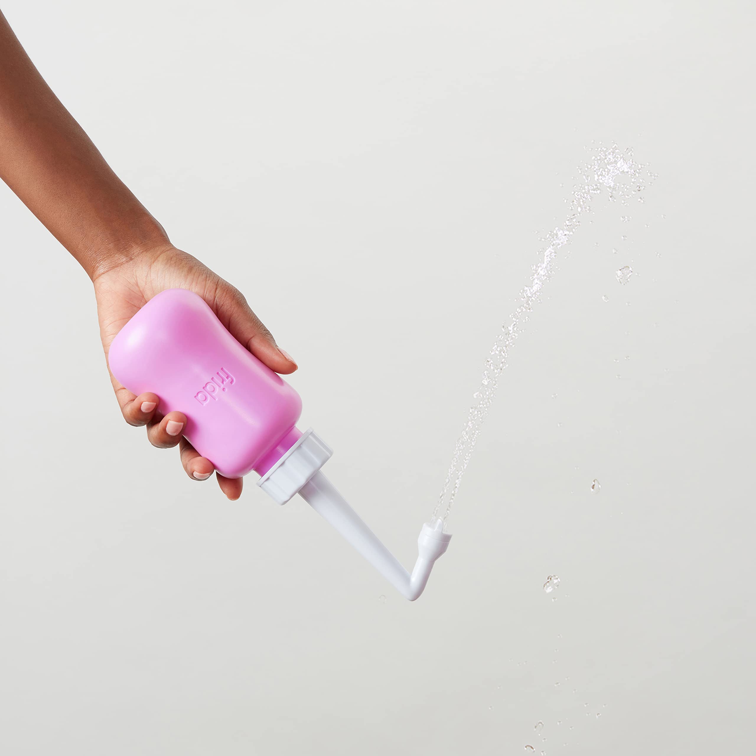 Bundle of Frida Mom Witch Hazel Perineal Cooling Pad Liners (24ct) + Frida Mom Upside Down Peri Bottle for Postpartum Care