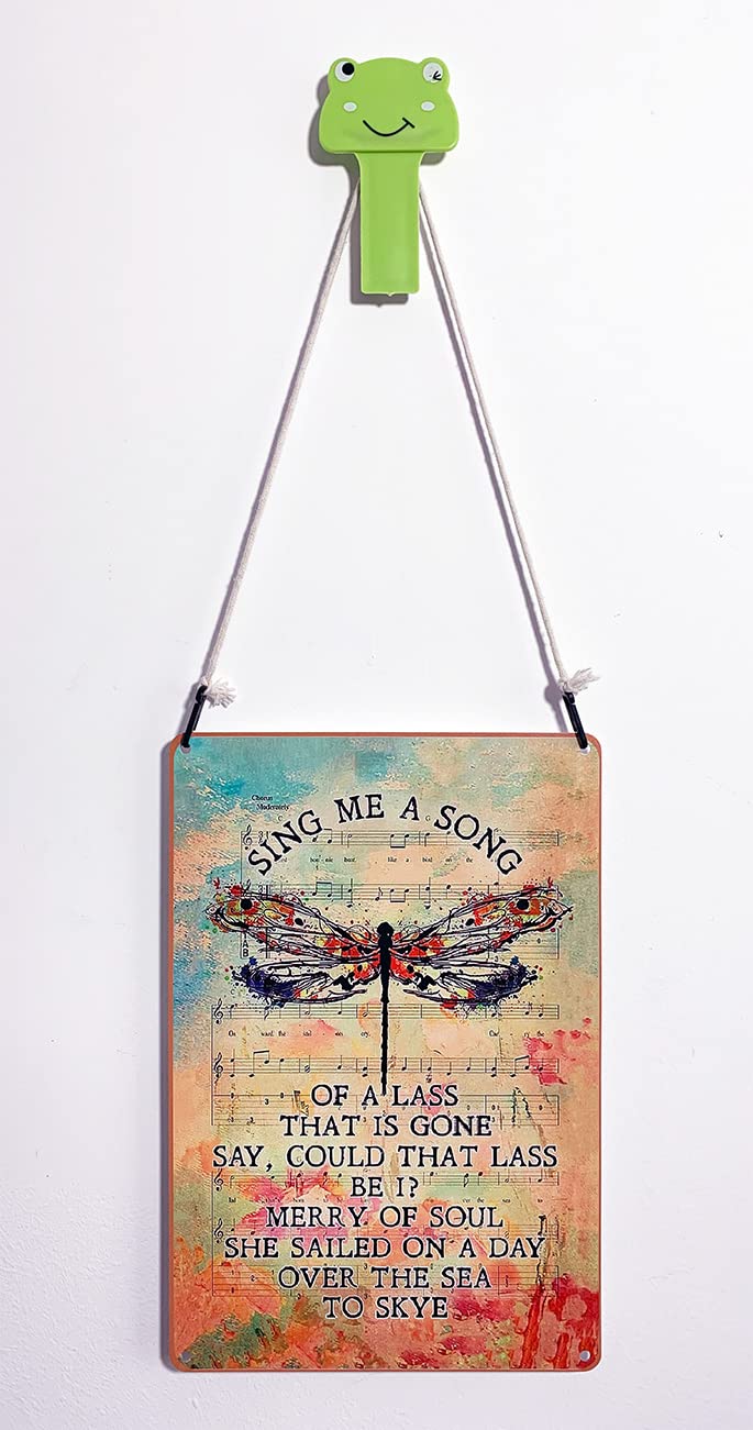 Bestylez Home Office Kitchen Sign Outlander decor Gifts For Women Girls Mom - Sing Me a Song of a Lass, 12 x 8 Inch (519)