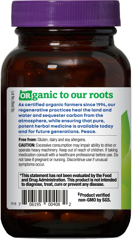 Oregon's Wild Harvest Muscle Relax Organic Herbal Supplement 90 Vegan Capsules