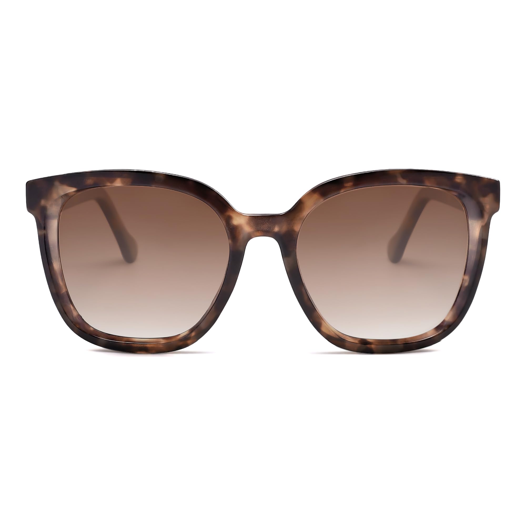 SOJOS Trendy Polarized Sunglasses for Women Classic Retro Square Womens Shade Sunnies SJ2333,Tortoise Coffee