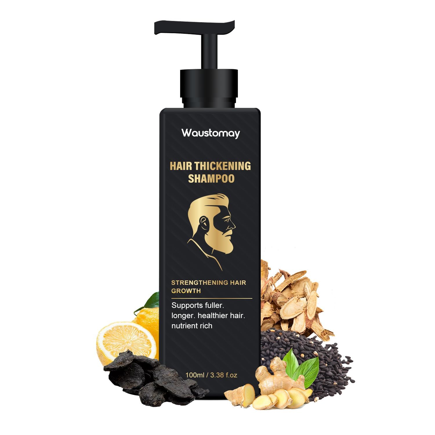 Root Activator Shampoo-Hair thickening shampoo-Suitable for men and women with hair loss and thinning hair-Natural formula makes hair smooth-100ml