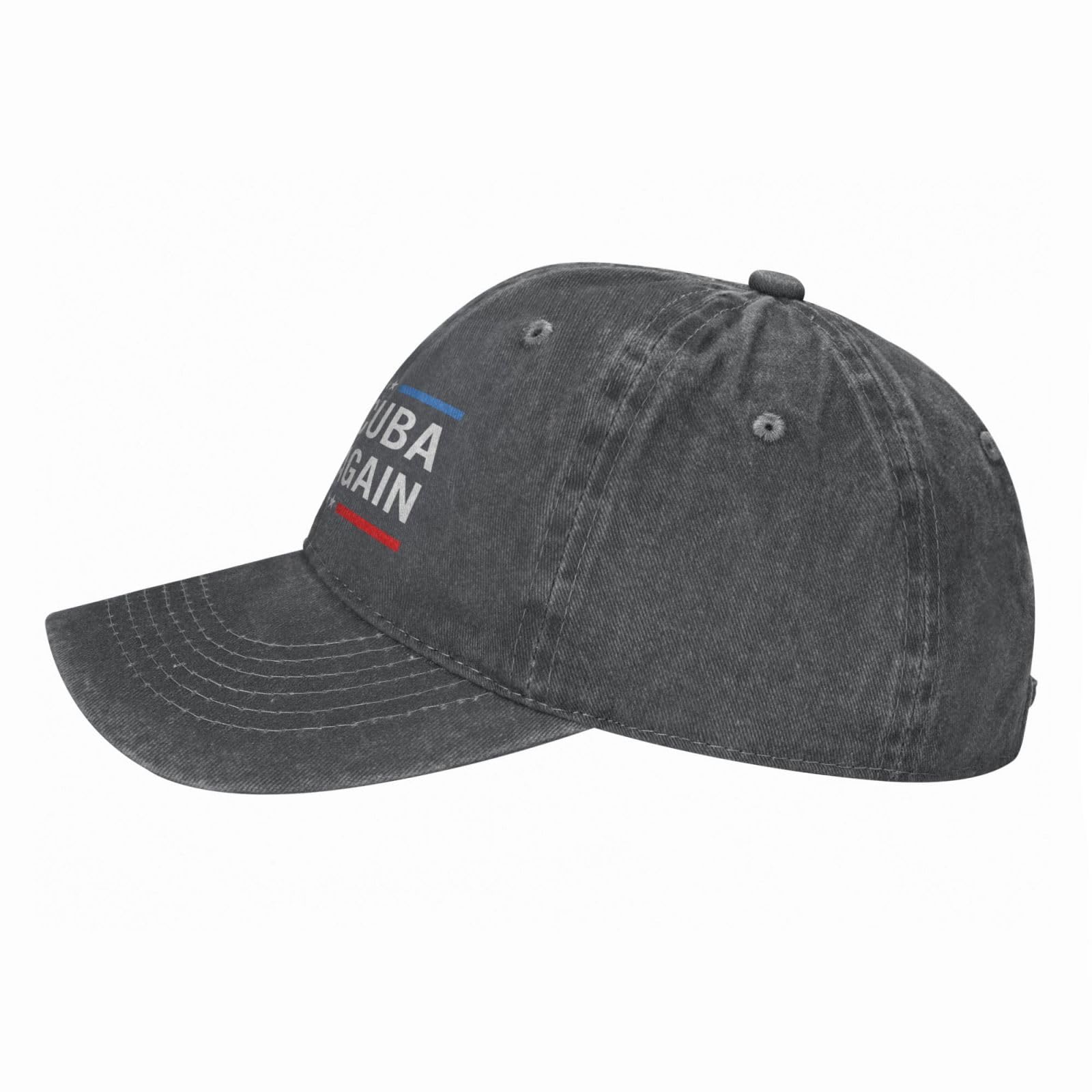 qwumub Make Cuba Great Again Hat Washed Distressed Baseball Cap Black