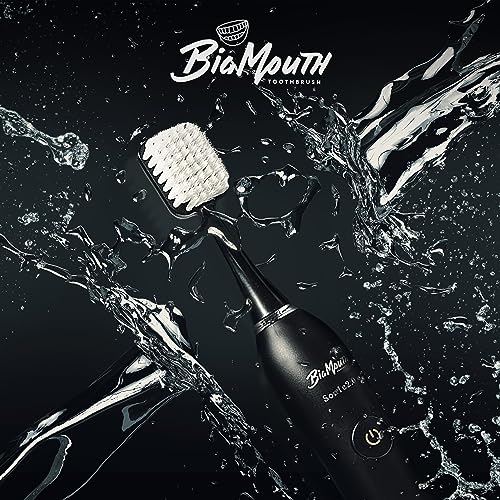 Big Mouth 2.0 Sonic Electric Toothbrush (Black) | High-End Quality Sonic Toothbrush for Adults with Extra Brush Head