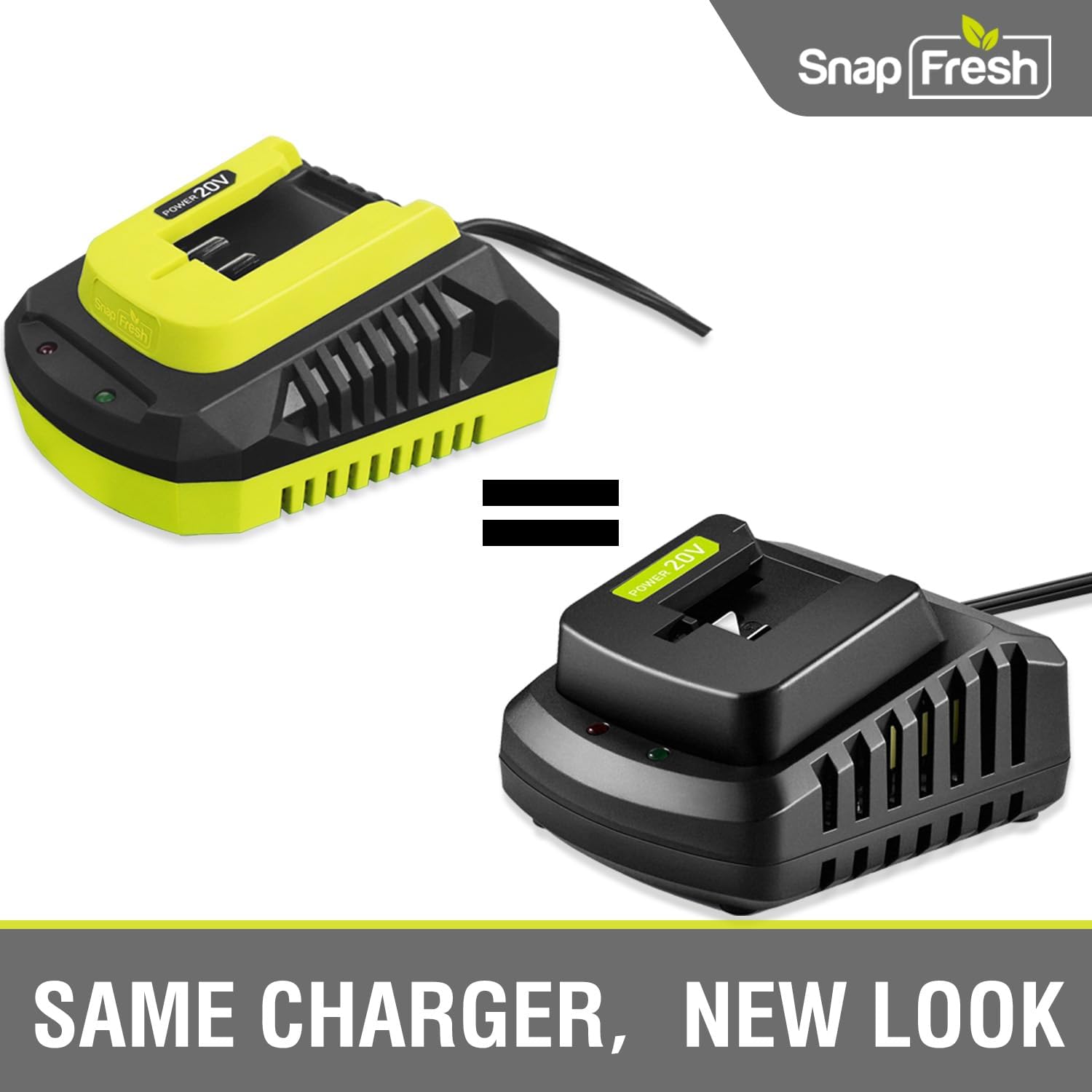 SnapFresh 20V Battery Fast Charger (BBT-XH20V), Work with SnapFresh Batteries of BBT-DC20A & BBT-DC40A