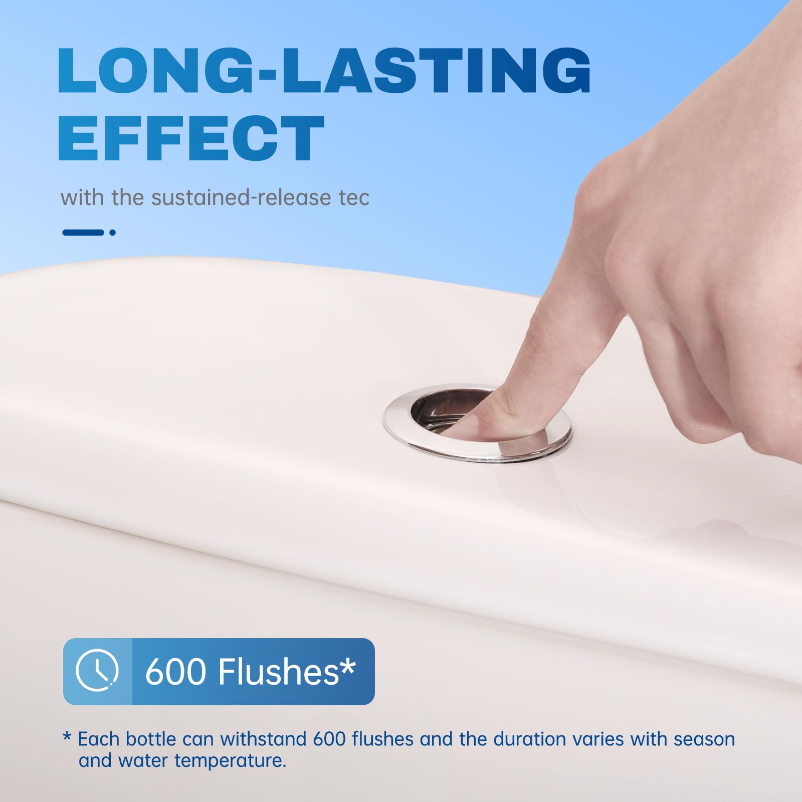 Vacplus Toilet Bowl Cleaners - 3 Pack, Automatic Long-Lasting Toilet Cleaner Bottles, Easy-to-Use & Powerful Cleaning