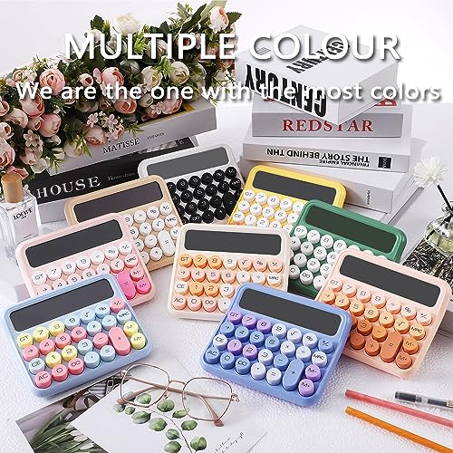 VEWINGL Mechanical Switch Calculator, 12 Digit Large LCD Display and Buttons, Great for Everyday Life and Basic Office Work, with Battery