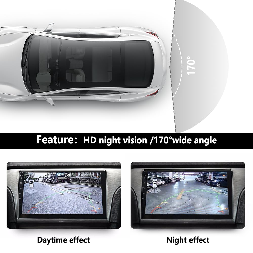 License Plate Backup Camera,HD Night Vision Reverse Camera with 8 LED,170°Wide Angle Waterproof Car Rear View Camera Fits Car Truck SUV RV with US License Plates