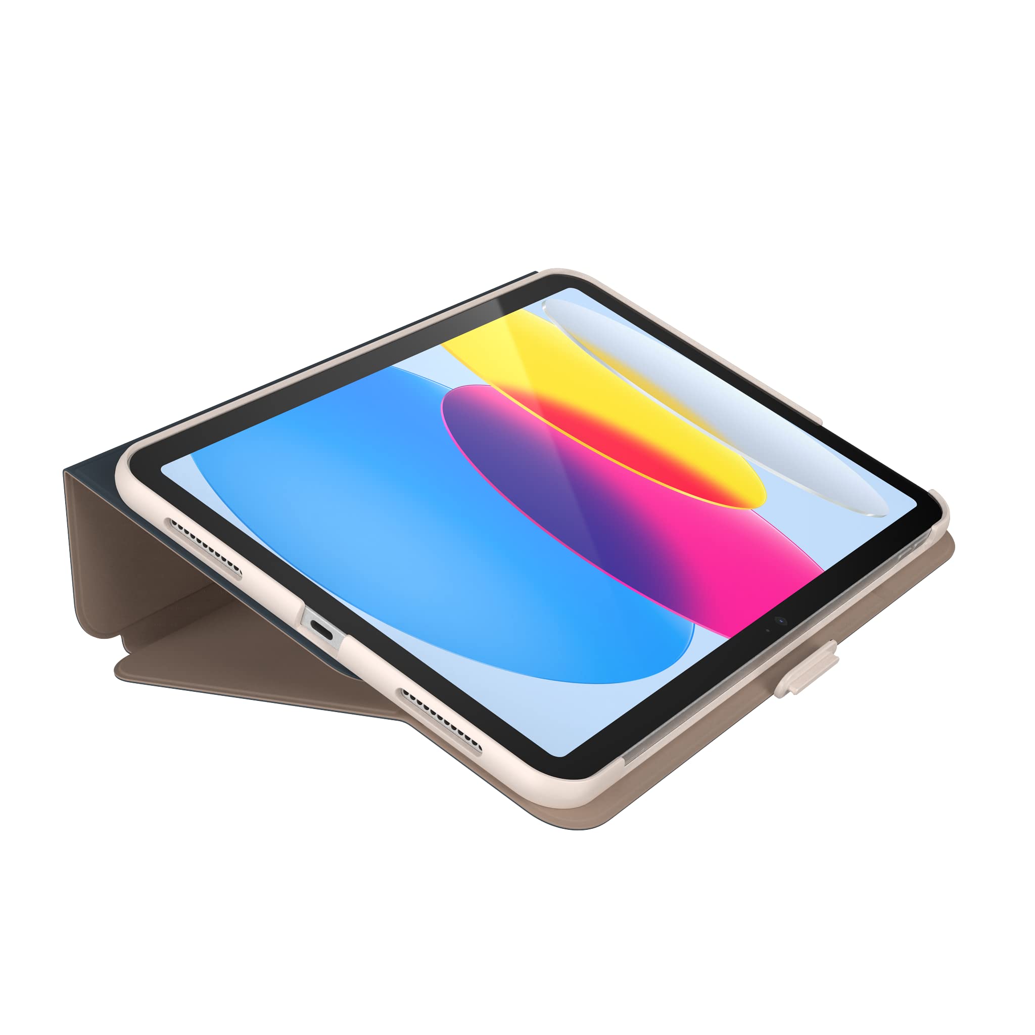 Speck Case for iPad Pro 10th Generation 10.9 Inch - Drop & Camera Protection, Slim Multi Range Stand, Apple Pencil Holder - Almond Milk/Mocha/Charcoal