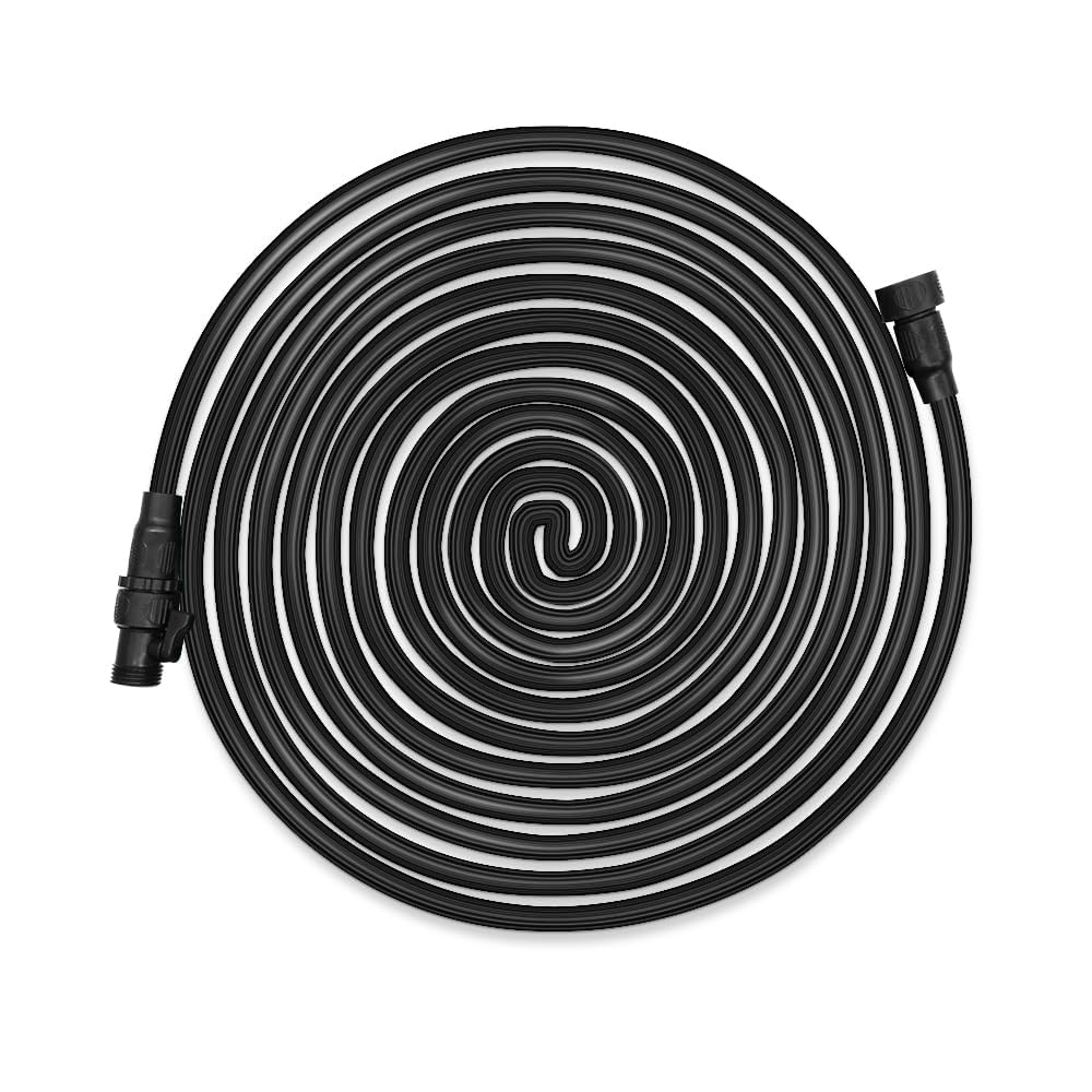 50FT Garden Hose, SINTETA Strongest Garden Hose with Triple Layer Latex Core & Latest Improved Extra Strength Fabric Protection for All Your Watering Needs Improved Design, Black